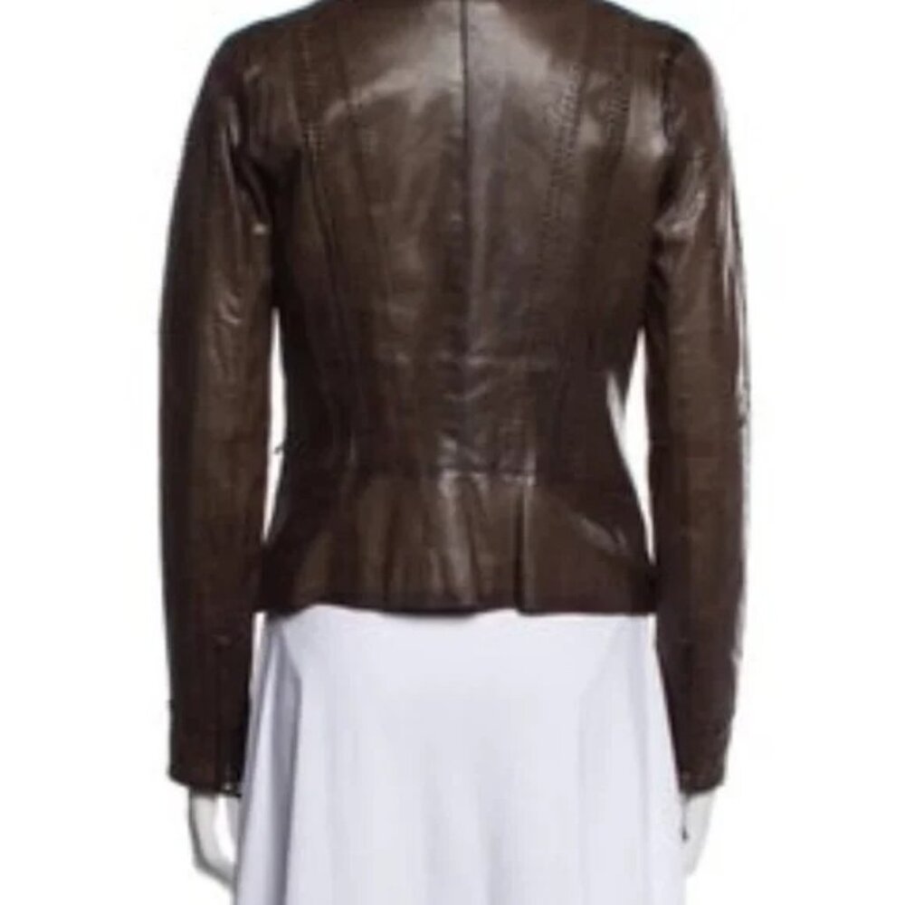 VINCE Leather Biker Jacket - Picture 3 of 3